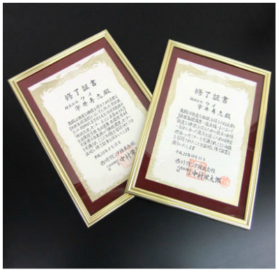 オーダーメイド枕　マットレスのオーダーメイド　大阪　睡眠改善研究室の姿勢ドクター（認定書）