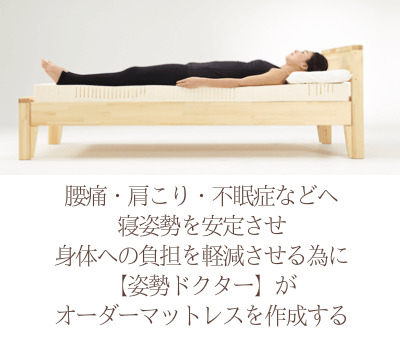 オーダーメイドマットレス 大阪 睡眠改善研究室【理想的な状態】モデル撮影